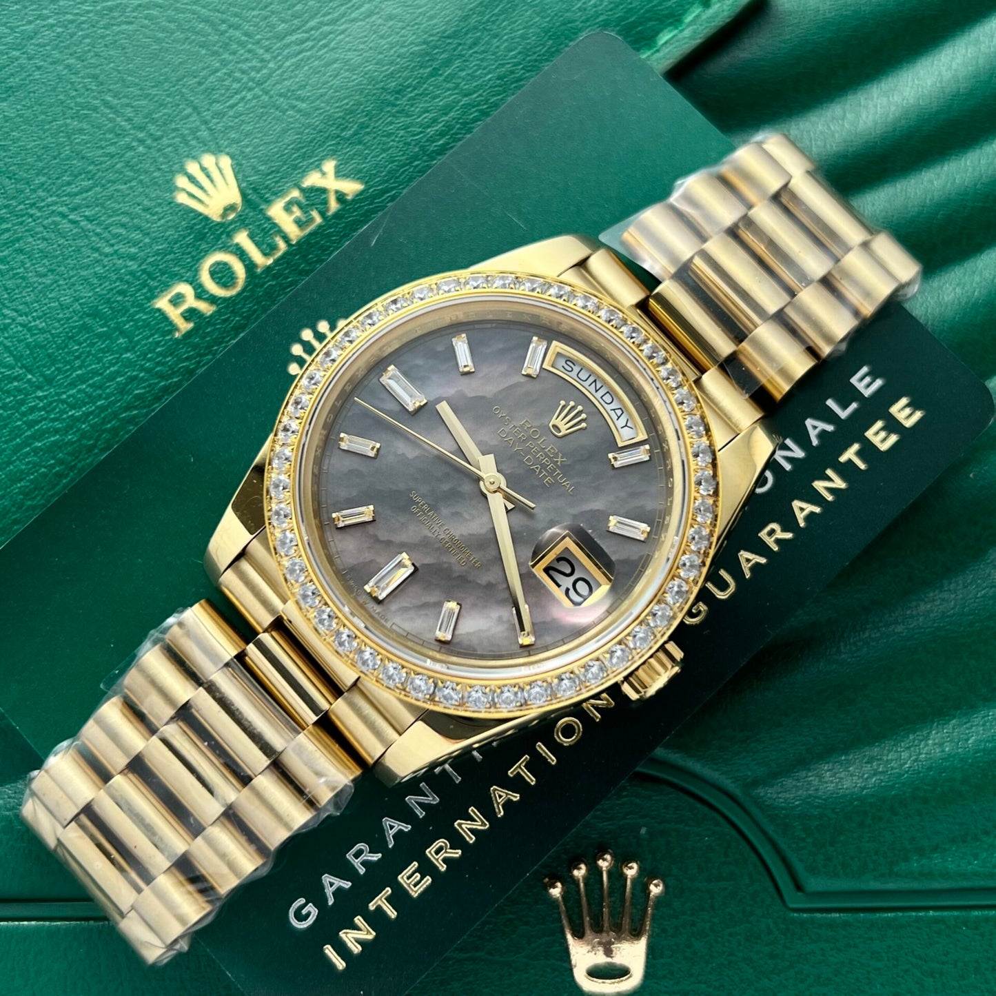 Rolex Day-Date Mother Of Pearl Dial President Strap 40mm Clone