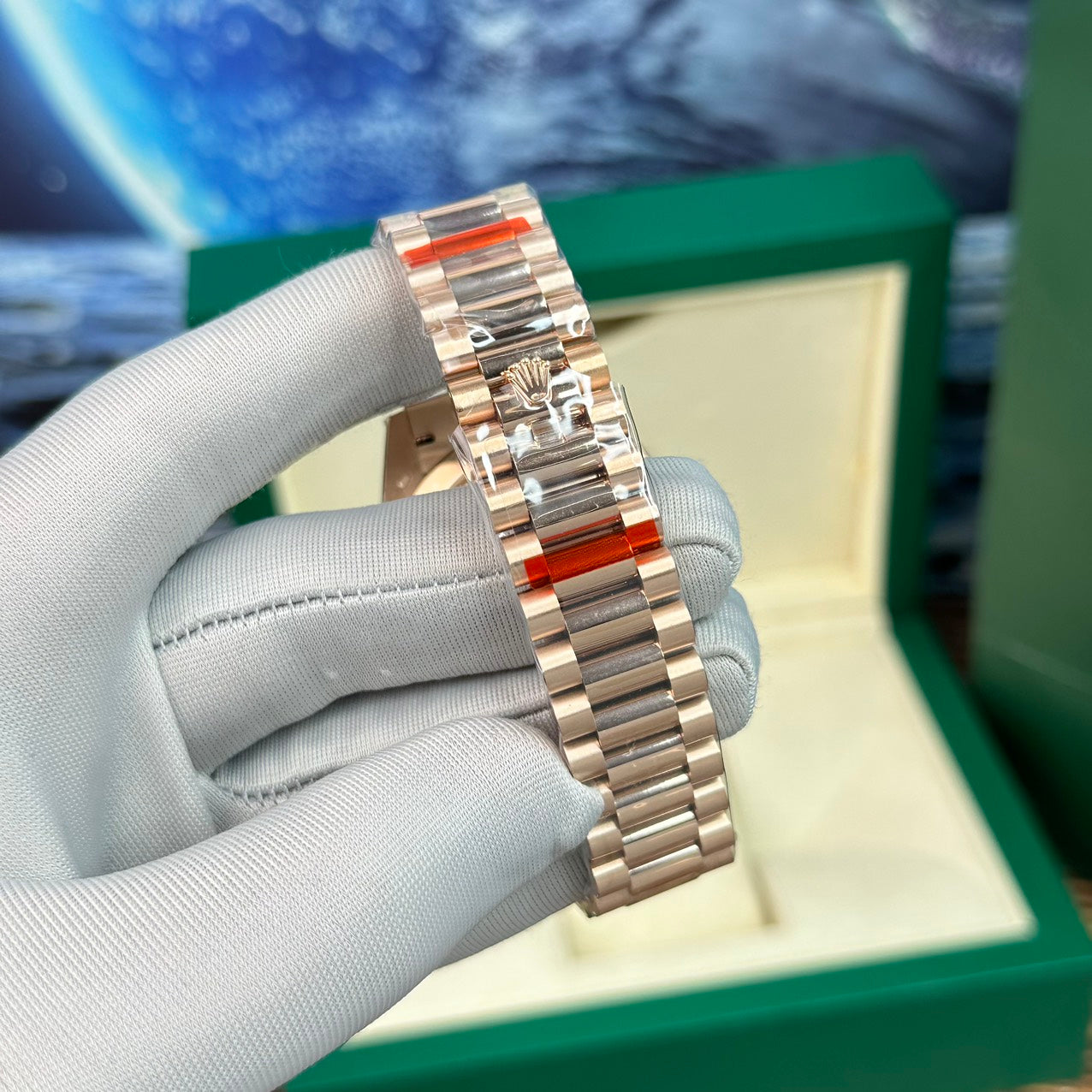 Rolex Day-Date Replica Watch With Red Ruby Dial EW Factory 40mm