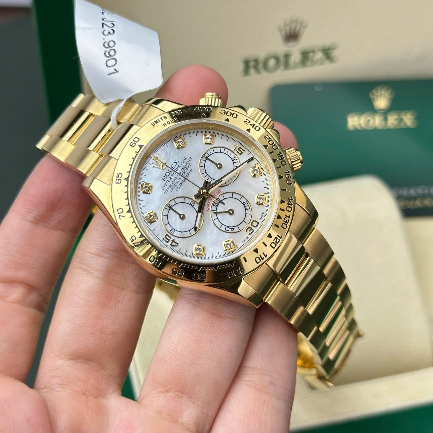Rolex Daytona 116508 Gold Wrapped Dial Mother Of Pearl Clean Factory 40mm