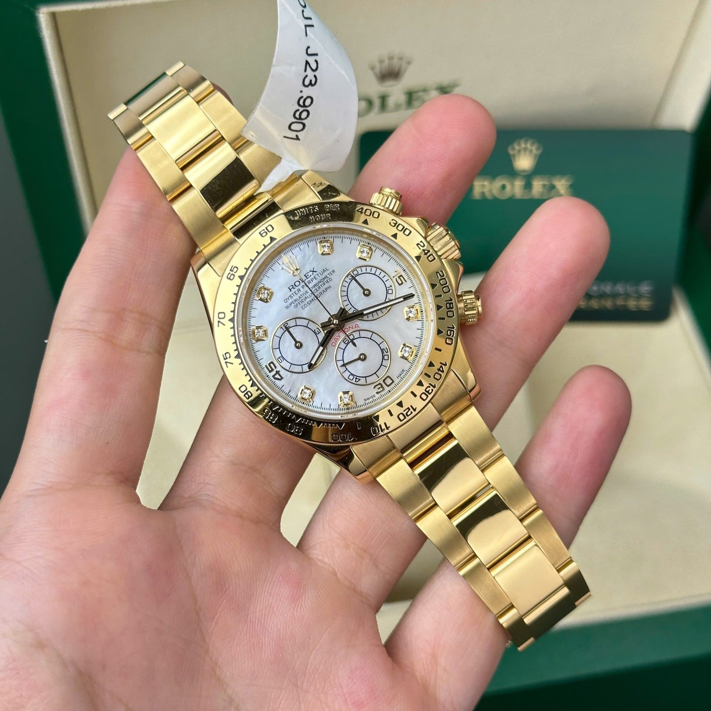 Rolex Daytona 116508 Gold Wrapped Dial Mother Of Pearl Clean Factory 40mm