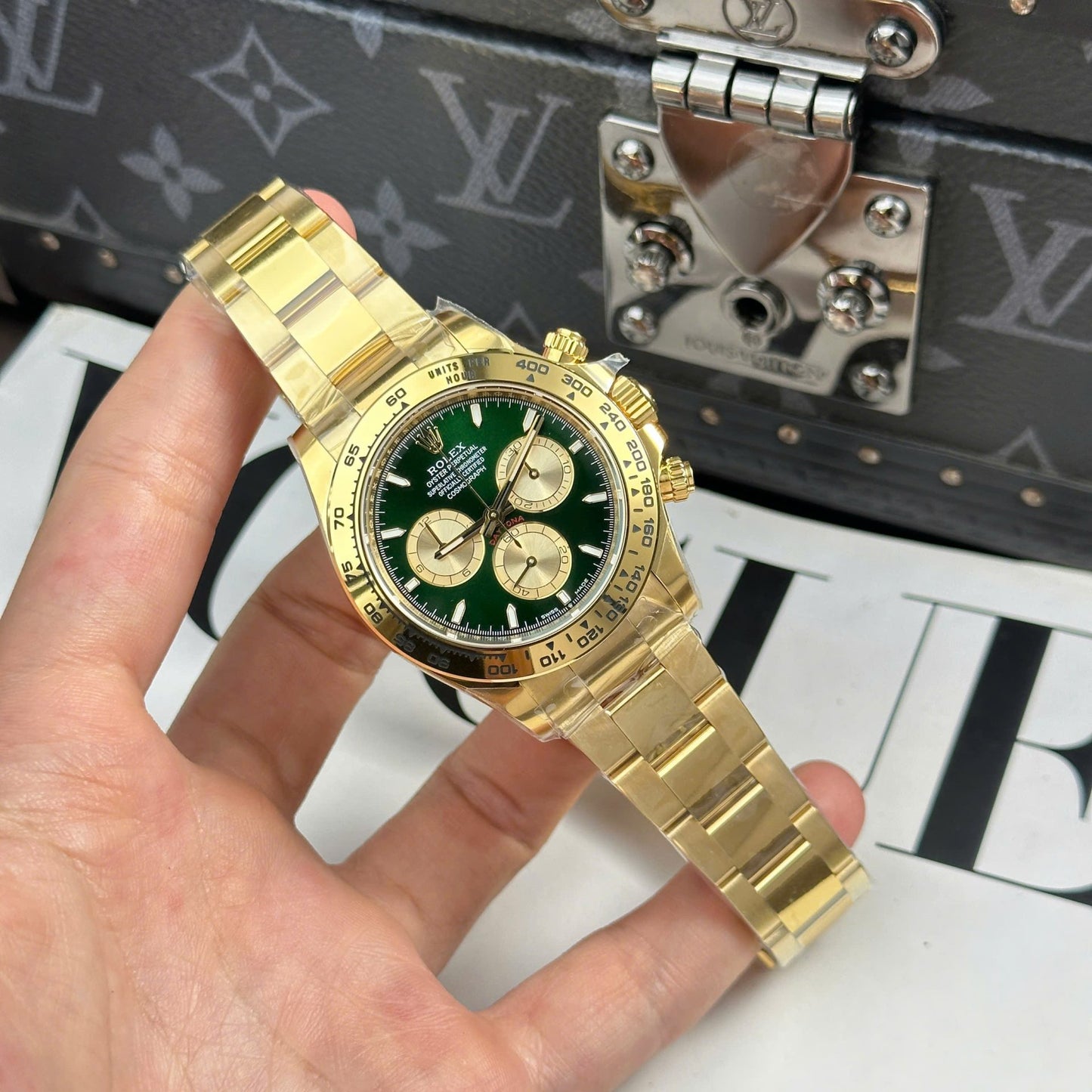 Rolex Daytona 126508 Dial Green Best Replica Watch Oyter Strap THB Factory 40mm