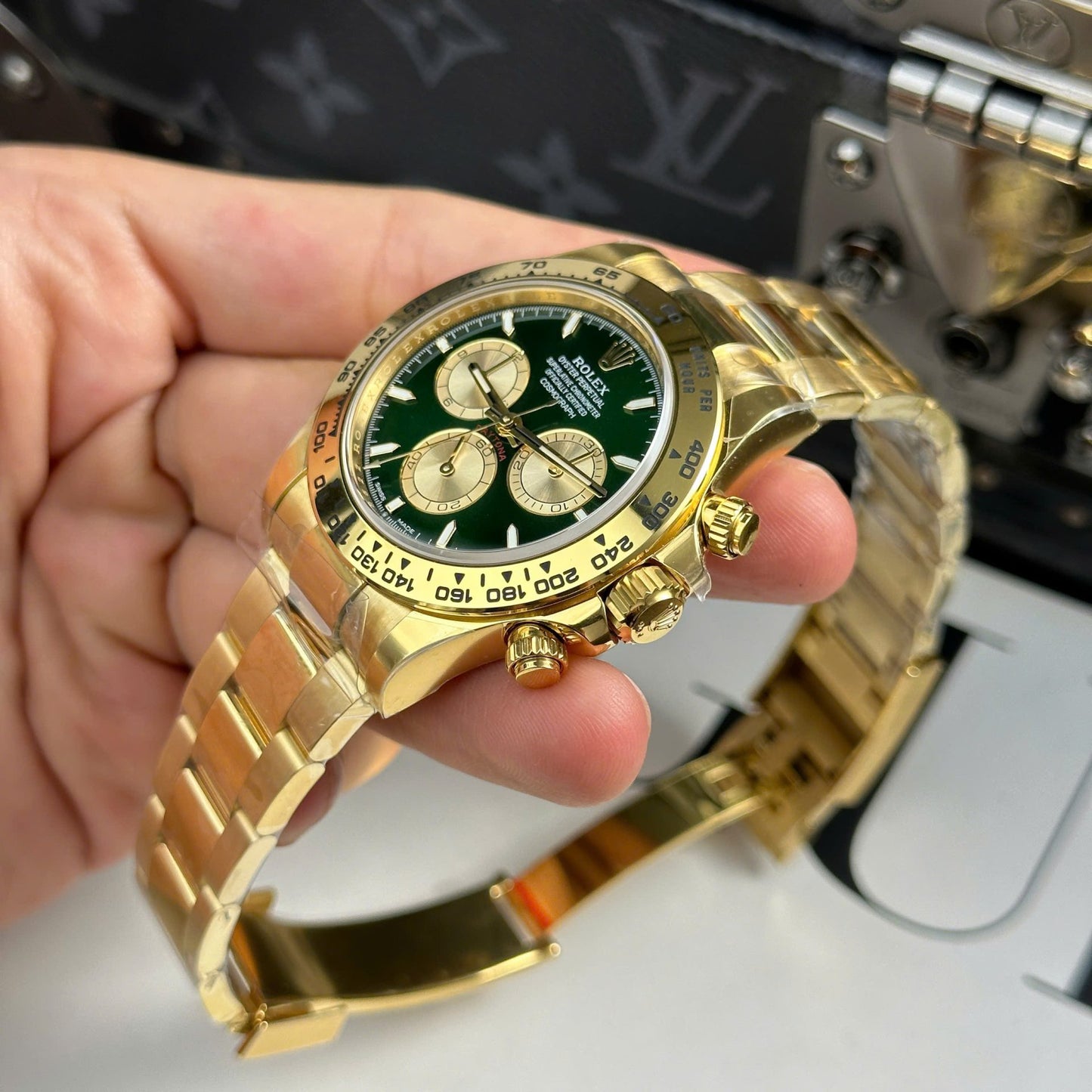 Rolex Daytona 126508 Dial Green Best Replica Watch Oyter Strap THB Factory 40mm