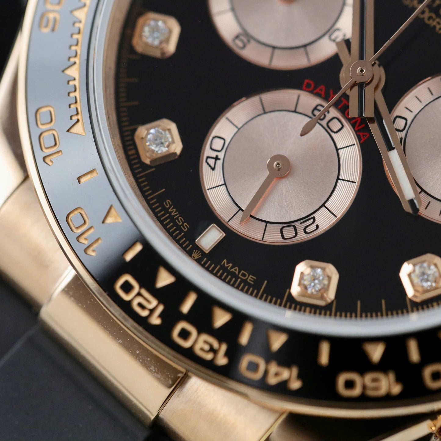 Rolex Daytona 126515 Dial Black Replica Watch Custom Gold Wrapped 40mm