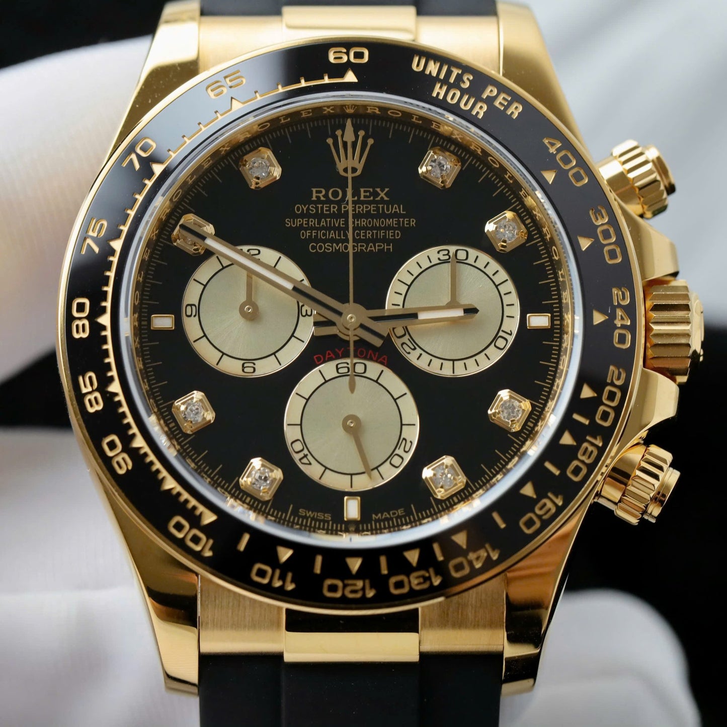 Rolex Daytona Replica Watch Custom 18K Gold Wrapped Movement Calibre 4131 40mm