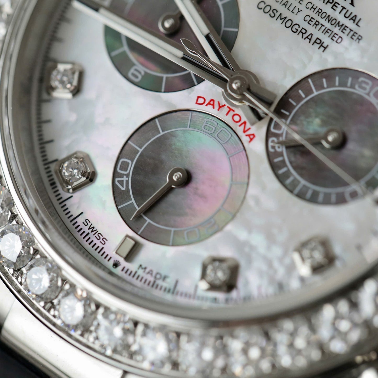 Rolex Daytona Dial MOP Replica Watch Number Pile Custom 40mm