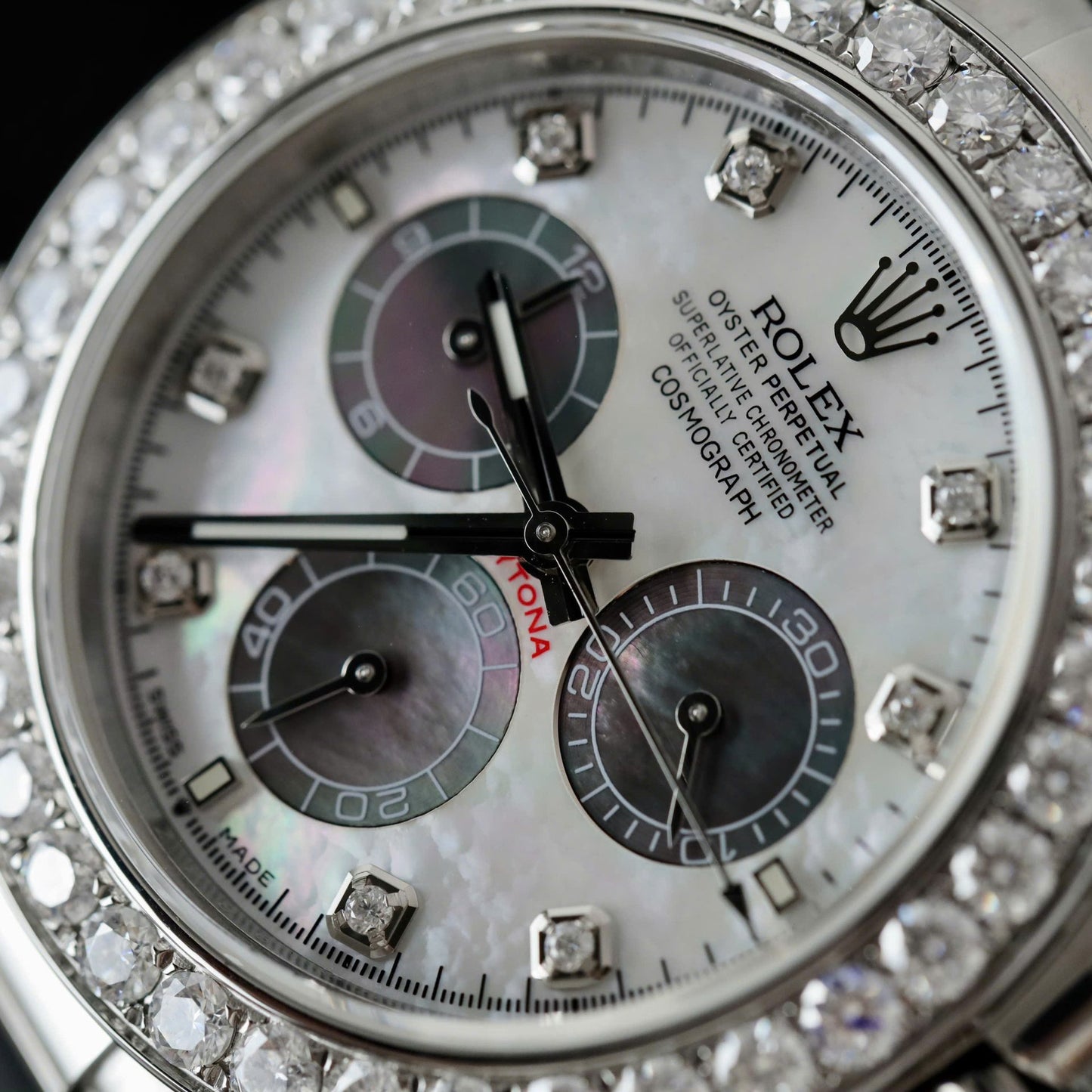 Rolex Daytona Dial MOP Replica Watch Number Pile Custom 40mm