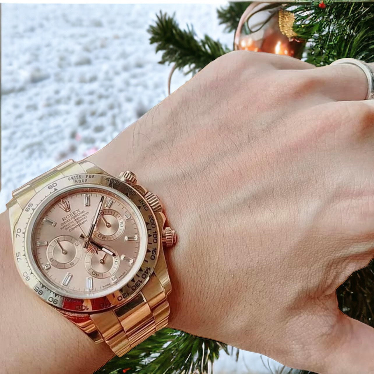 Rolex Daytona 18K Solid Rose Gold Replica Watch Noob Factory 40mm