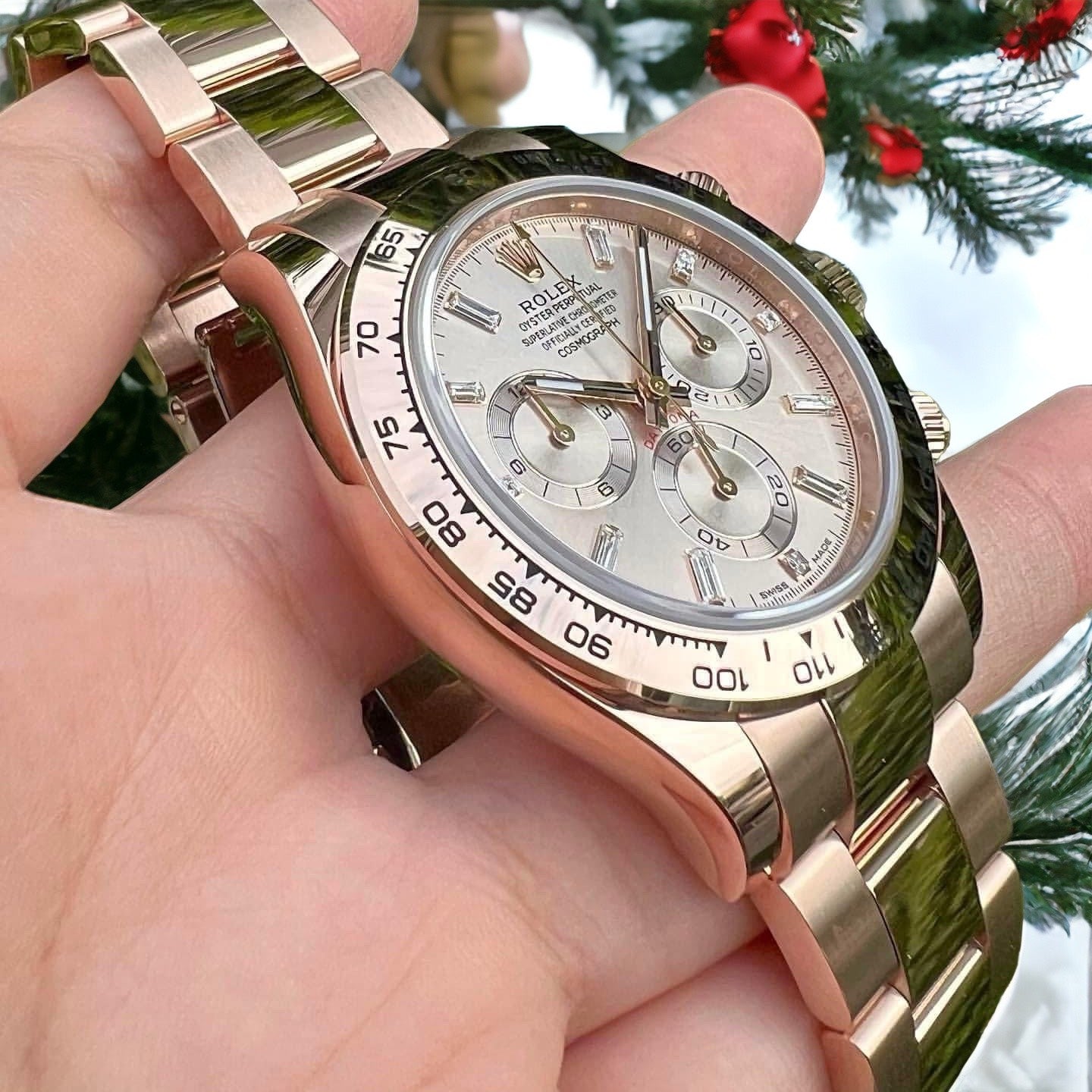 Rolex Daytona 18K Solid Rose Gold Replica Watch Noob Factory 40mm