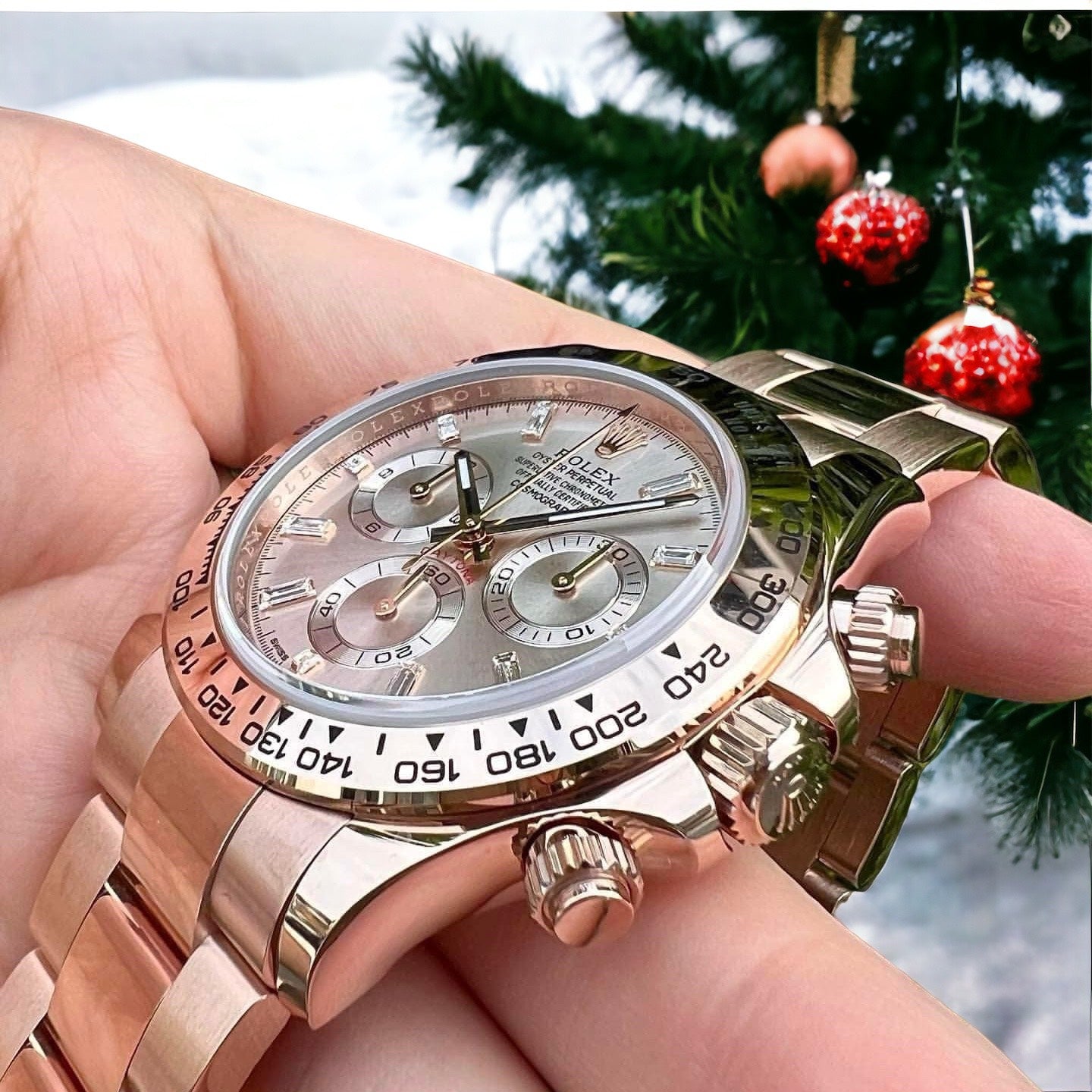 Rolex Daytona 18K Solid Rose Gold Replica Watch Noob Factory 40mm