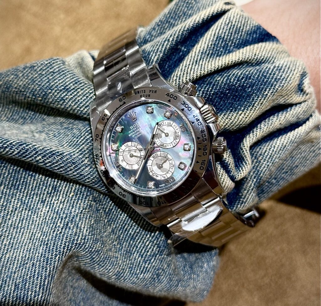 Rolex Daytona Mother Of Pearl And Moissanite Diamonds Dial Replica Watch BT Factory 40mm