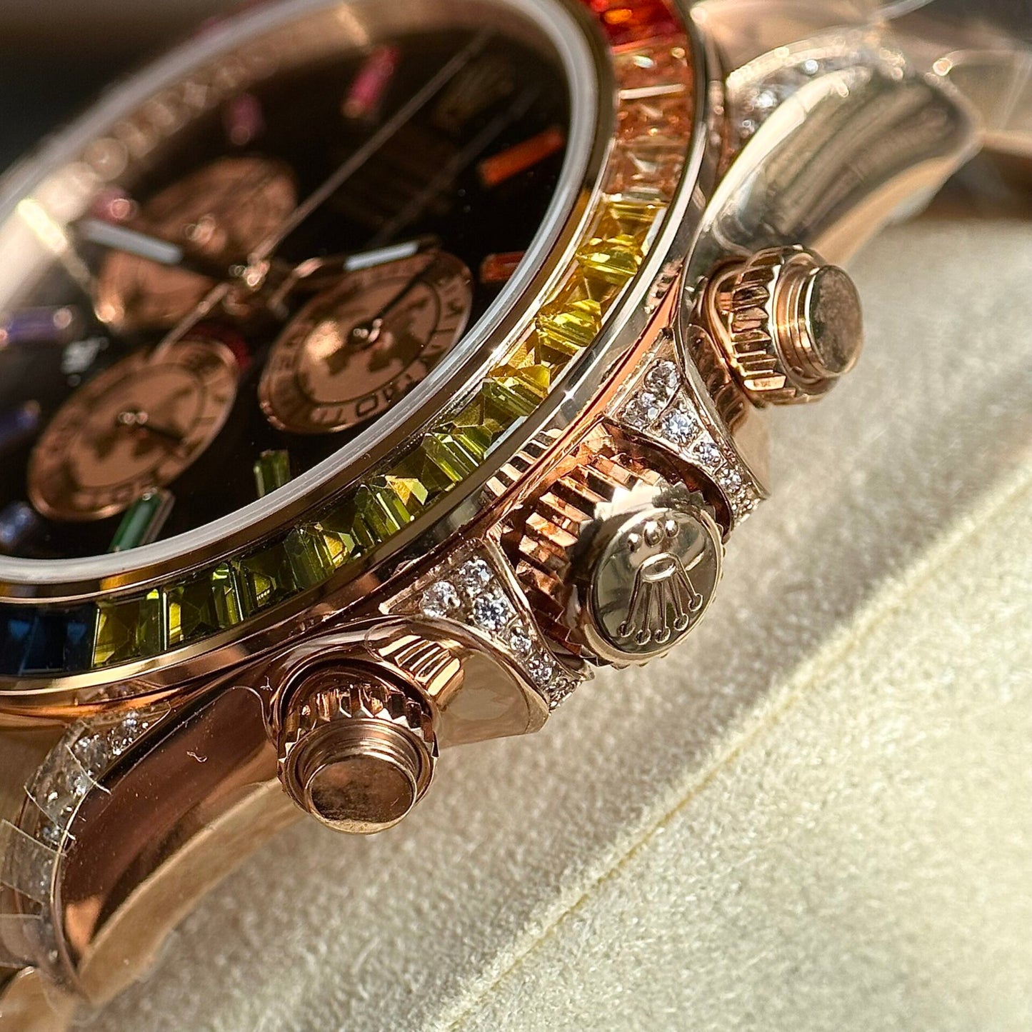 Rolex Fake Watch Daytona Rainbow Black Dial TW Factory 40mm