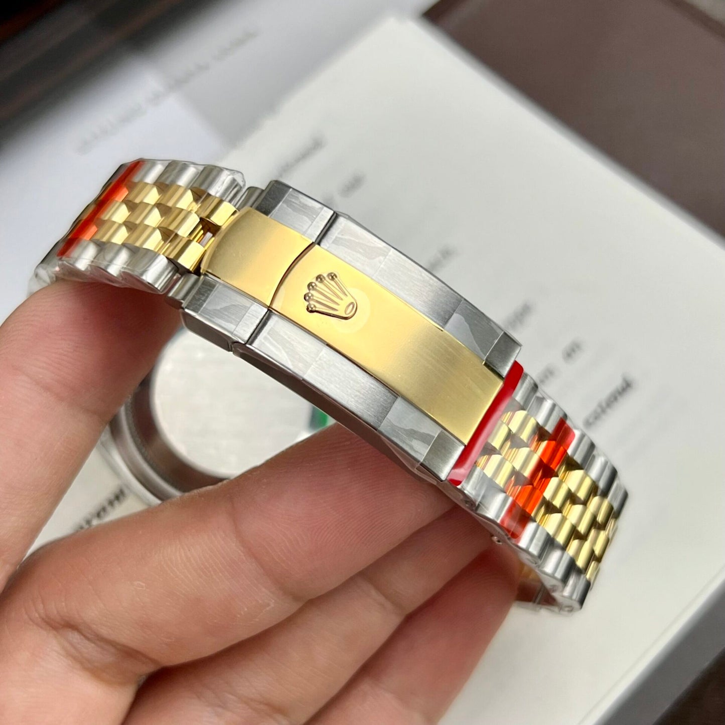 Rolex DateJust Clone Watch Yellow Dial EW Factory 36mm