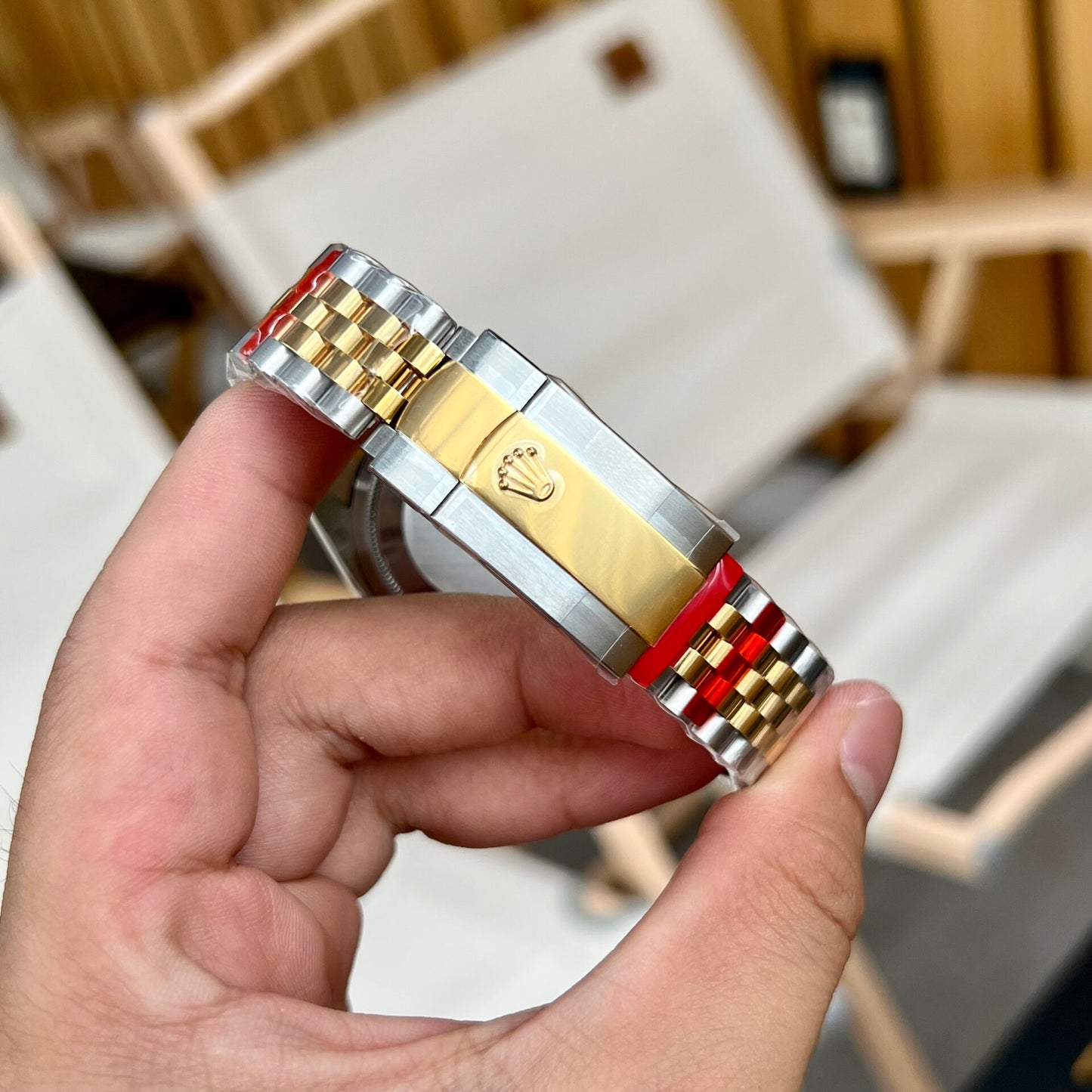 Rolex DateJust 126283RBR Palm Leaf Dial Gold 36mm Clone