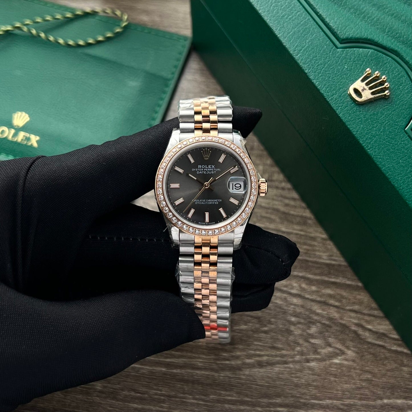 Rolex Datejust Watches Womens Black Dial 31mm Clone