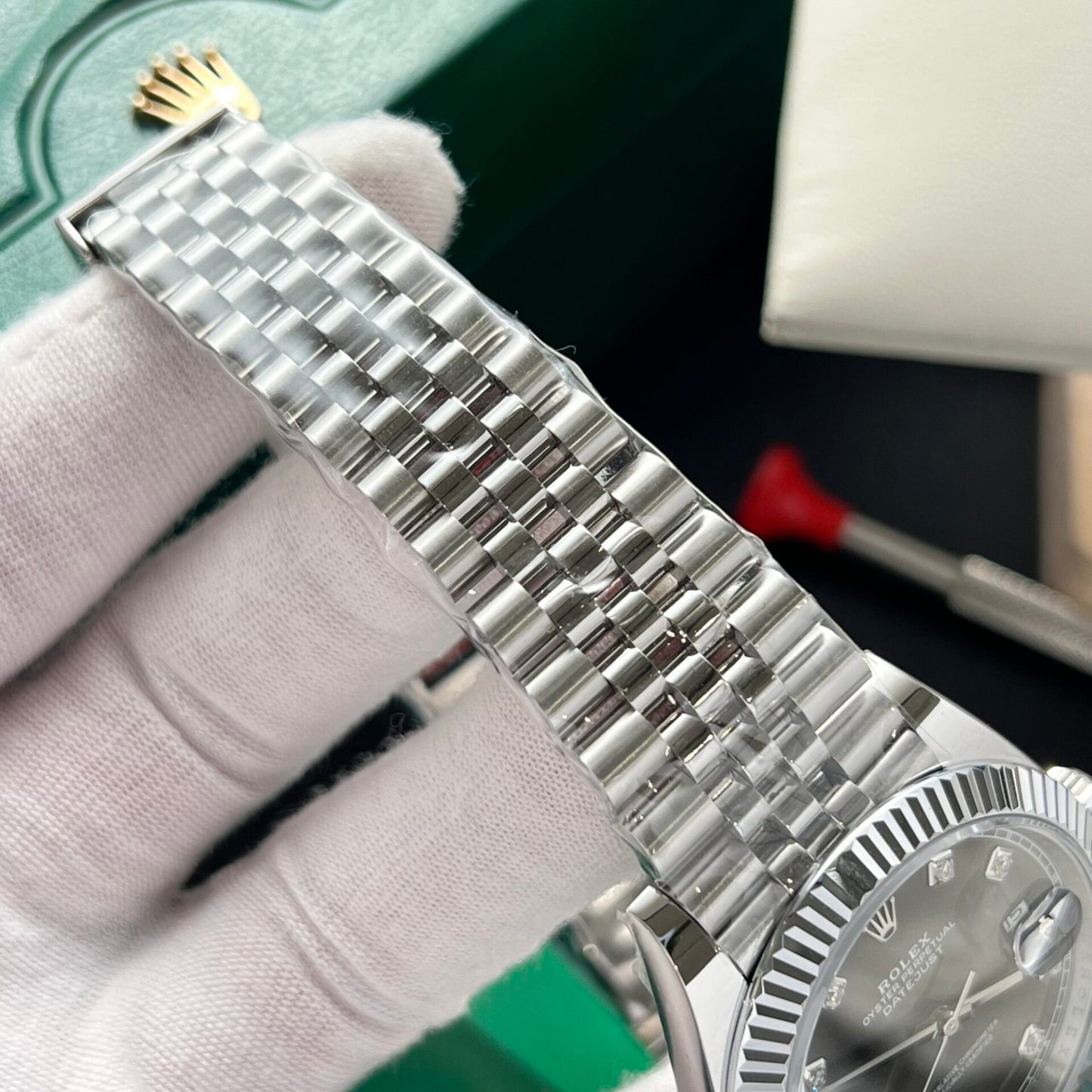 Rolex Replica Watch Datejust 126334 Diamonds Sticks Blue Dial Clean Factory 41mm