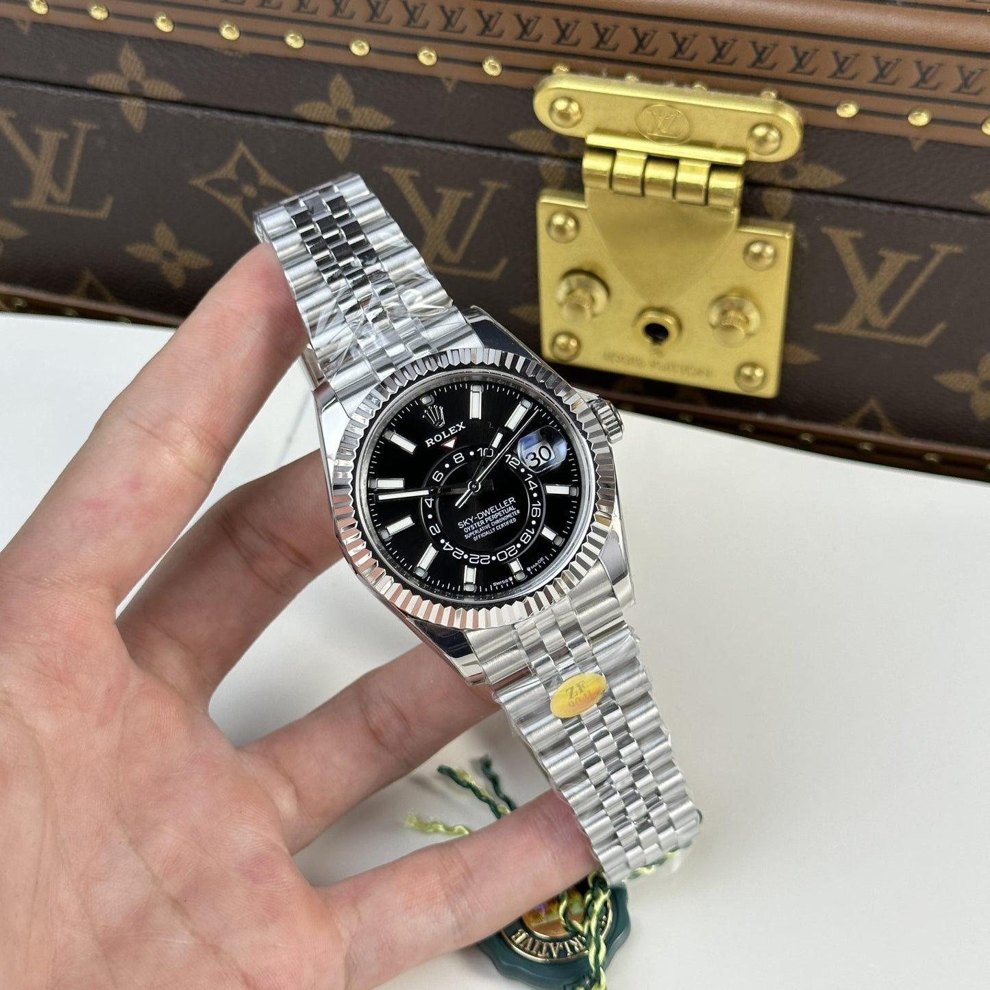 Rolex Sky Dweller 326934 Dial Black Strap Jubilee 42mm Clone