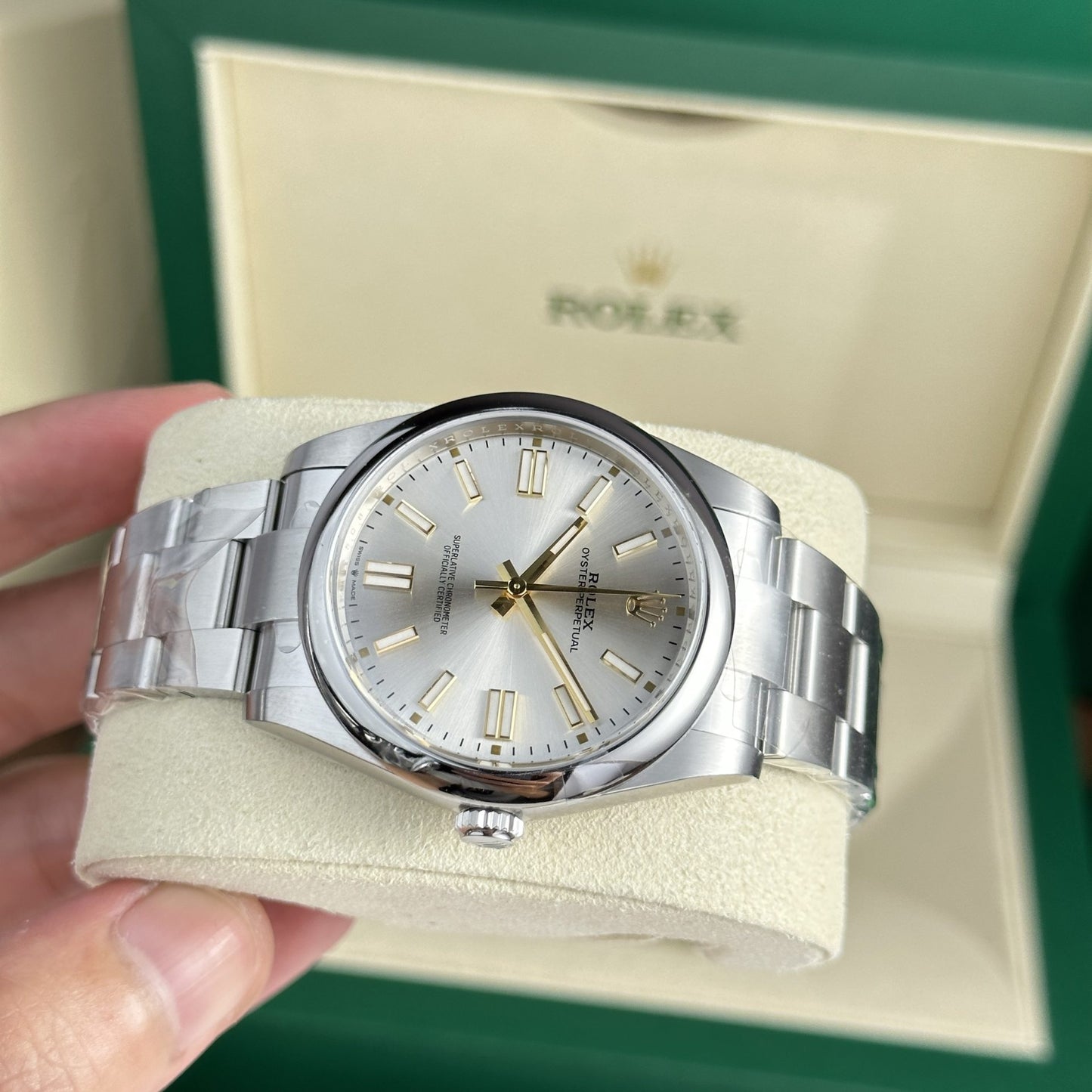 Rolex Replica Watch Oyster Perpetual 124300 Silver Dial Clean Factory 41mm