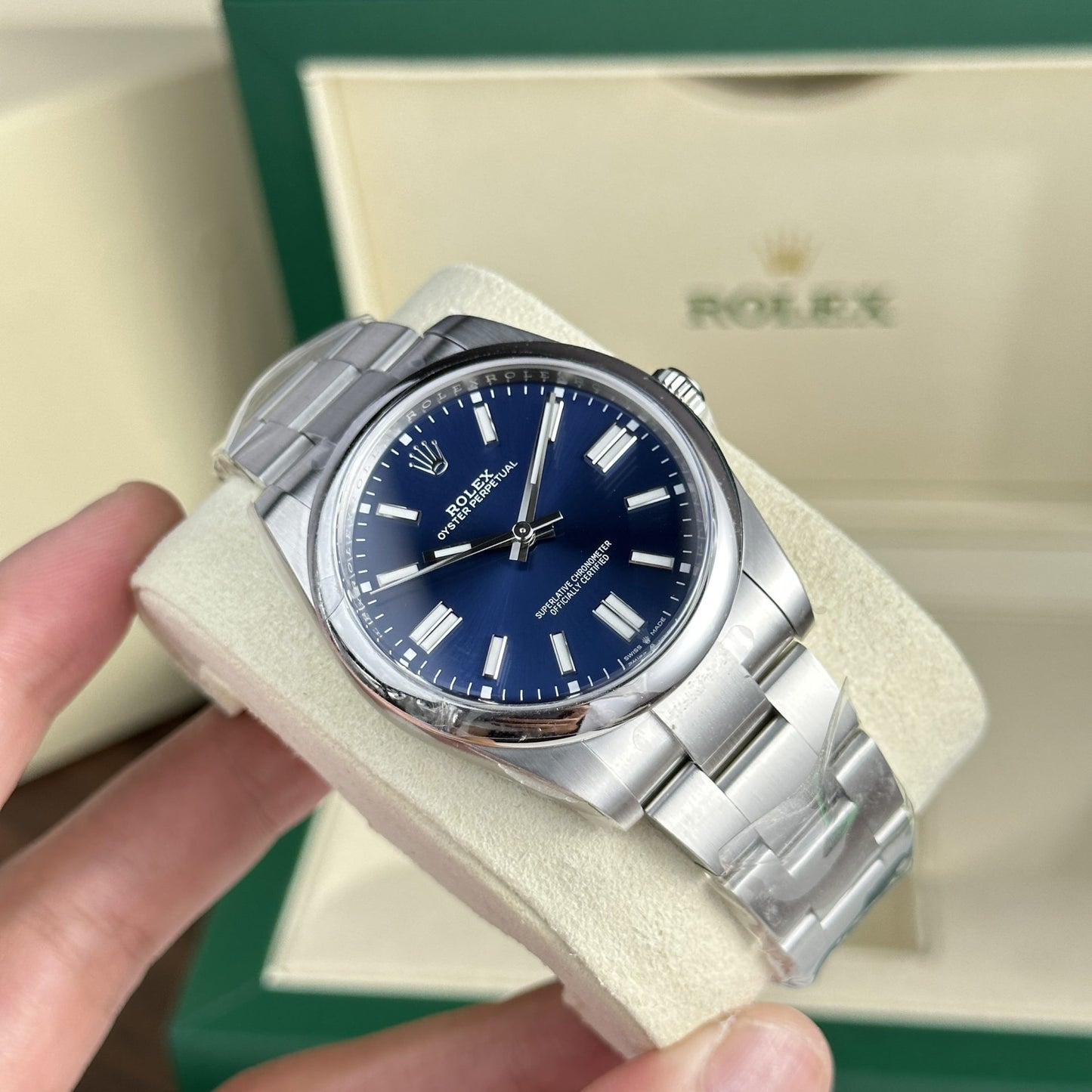 Rolex Replica Watch Oyster Perpetual 124300 Dial Blue Clean Factory 41mm