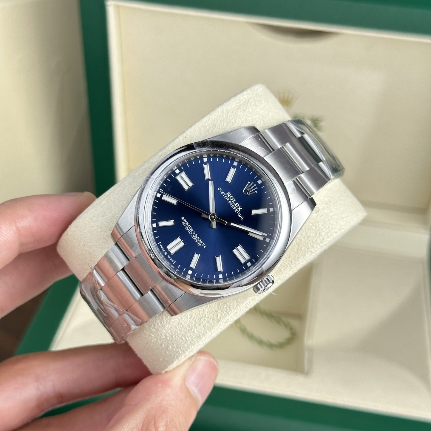 Rolex Replica Watch Oyster Perpetual 124300 Dial Blue Clean Factory 41mm