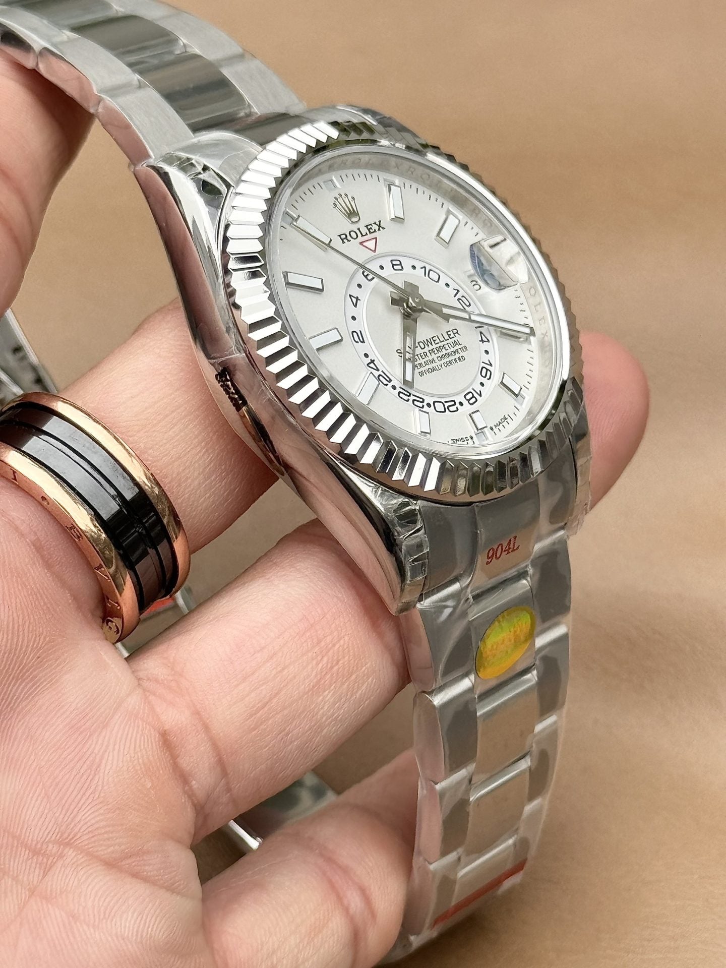 Rolex Sky Dweller 326934 White Dial Metal Wire 42mm Clone