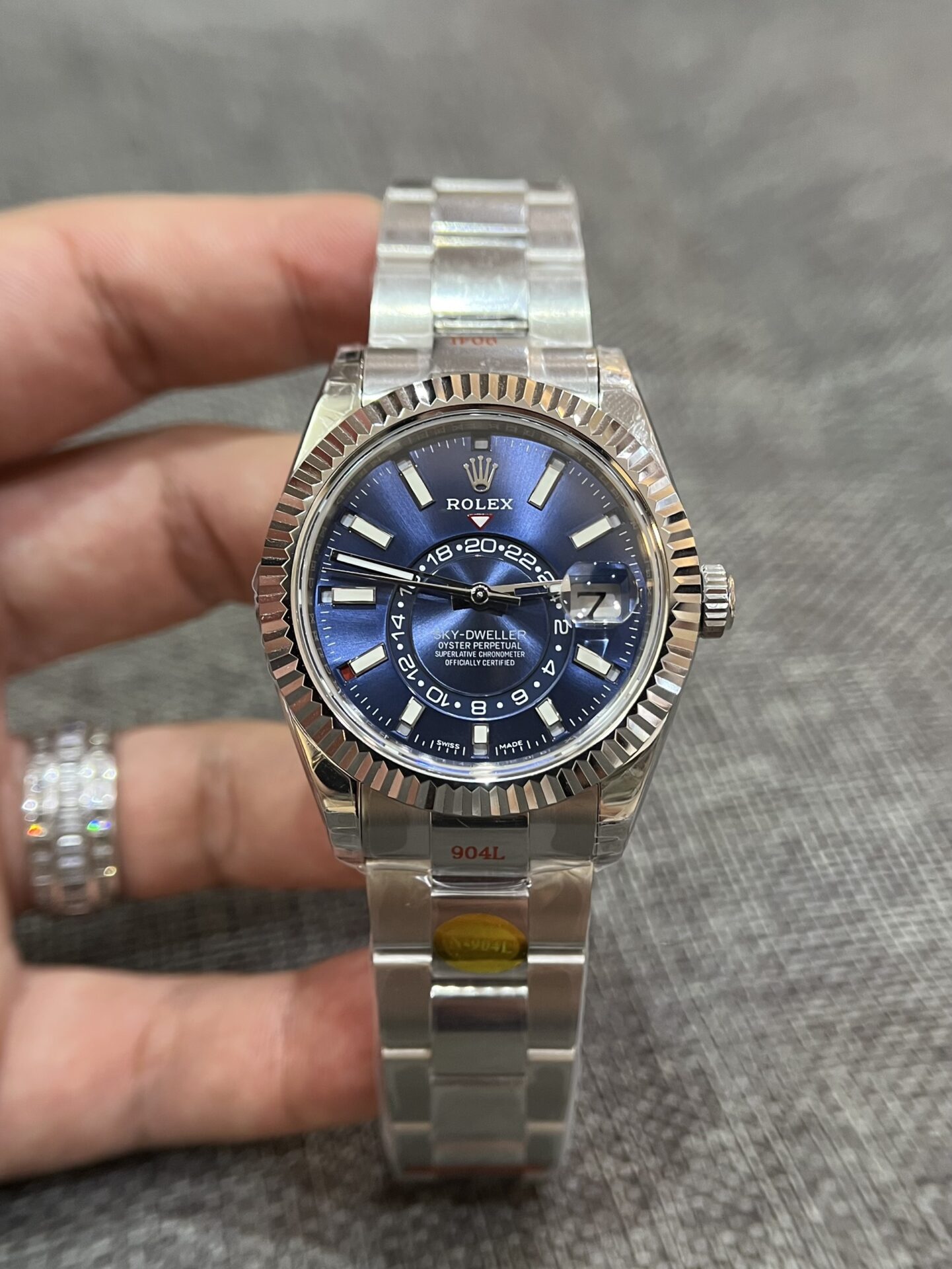 Rolex Sky Dweller 326935 Blue Dial Replica Watch Noob Factory 42mm