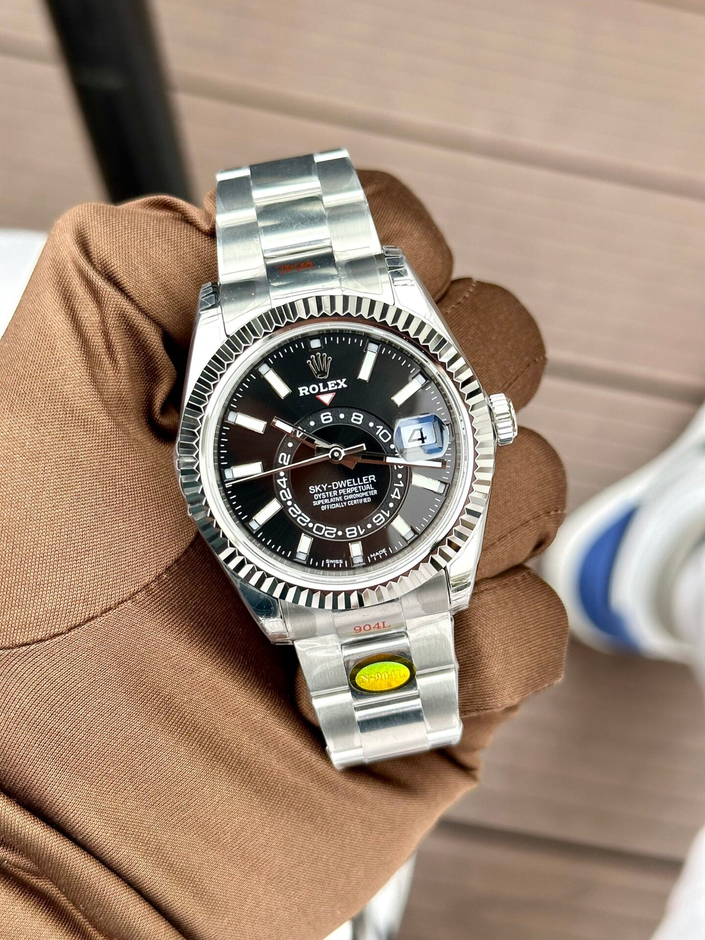 Rolex Sky-Dweller Replica Watch Black Dial Silver N Factory 41mm Watch