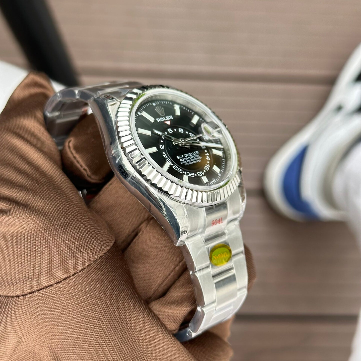 Rolex Sky-Dweller Replica Watch Black Dial Silver N Factory 41mm Watch