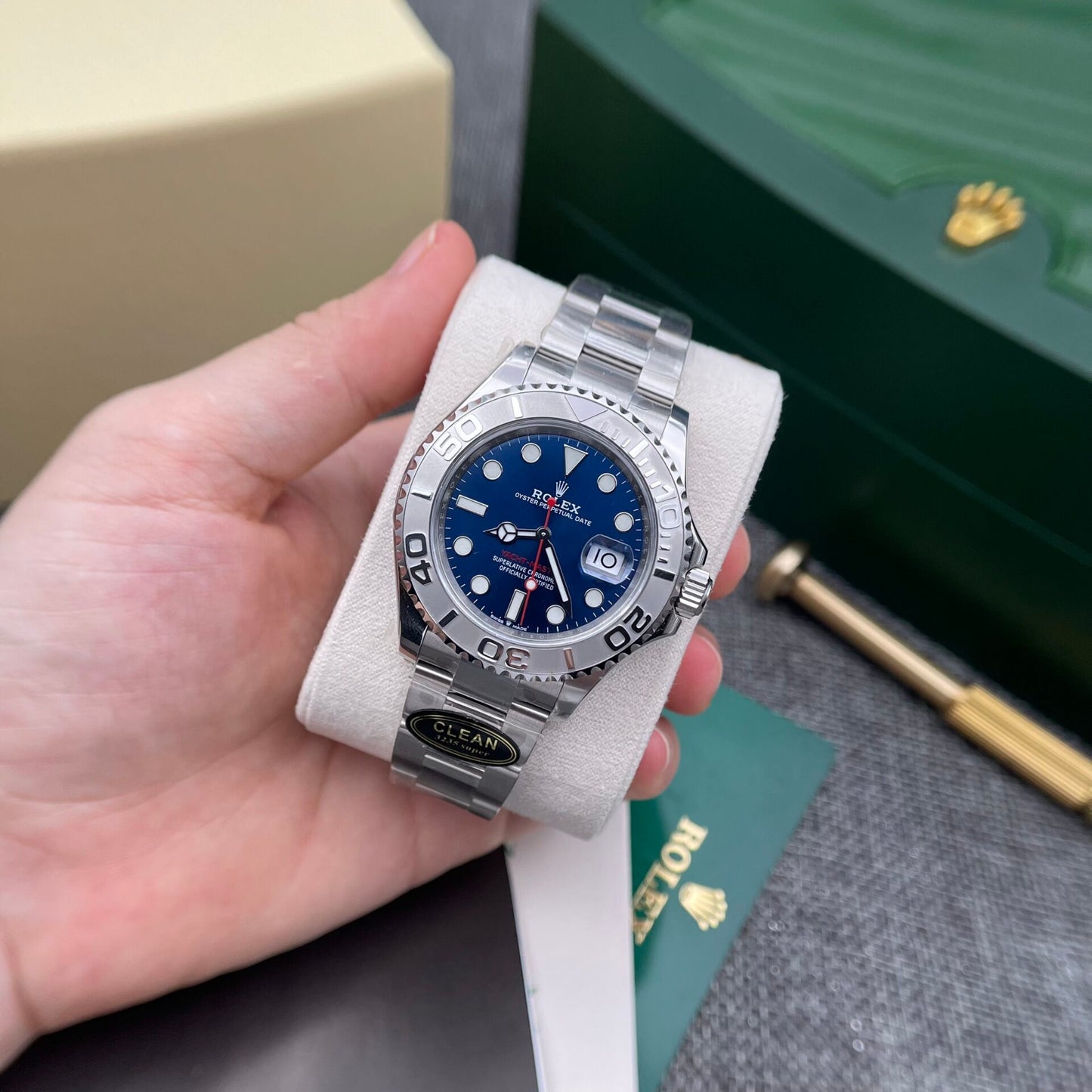 Rolex Replica Yacht-Master 116622 Blue Dial Clean Factory 40mm