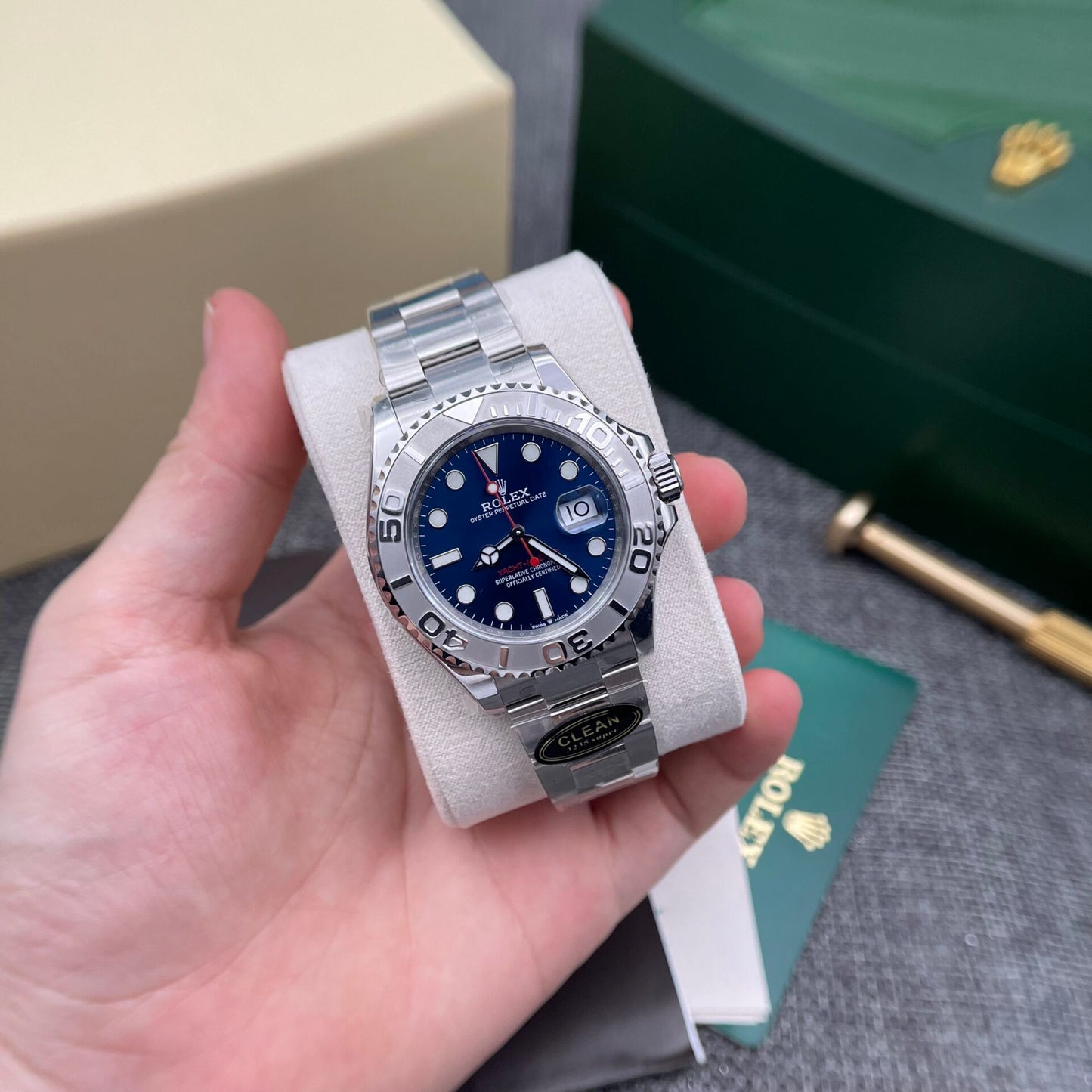 Rolex Replica Yacht-Master 116622 Blue Dial Clean Factory 40mm