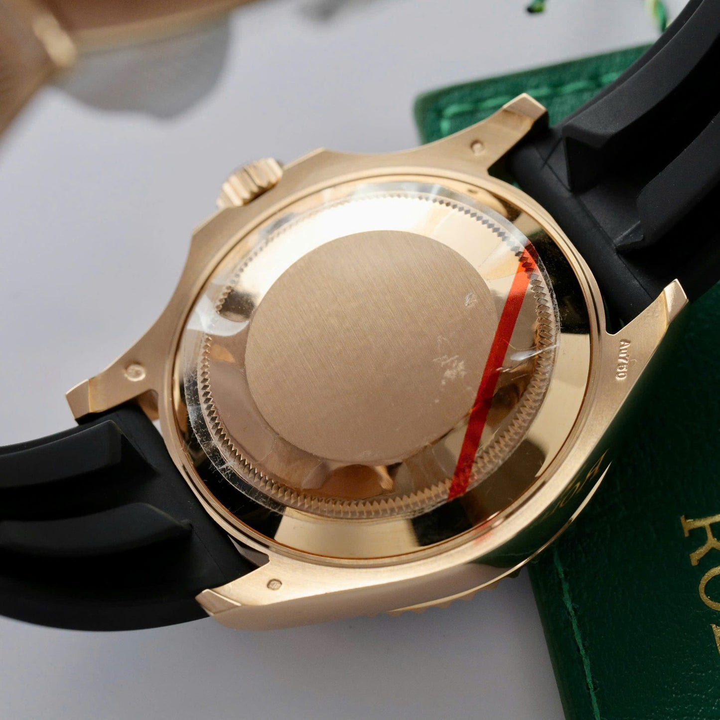 Rolex Yacht-Master 18K Rose Gold Case Replica Watch Black Dial Clean Factory 40mm