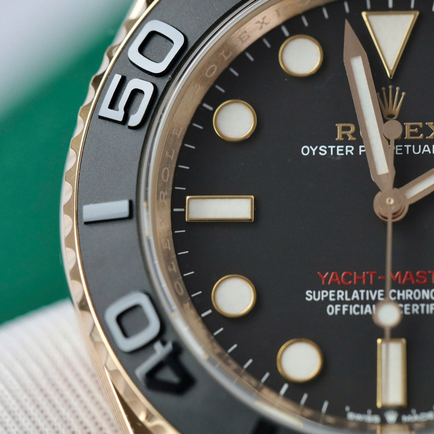 Rolex Yacht-Master 18K Rose Gold Case Replica Watch Black Dial Clean Factory 40mm