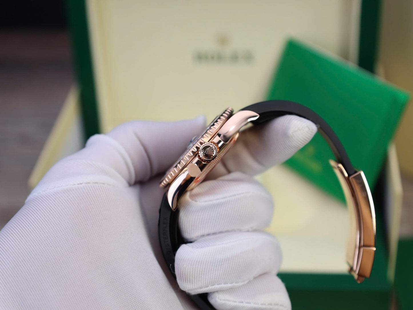 Rolex Yacht-Master Custom Gold Wrapped With Moissanite Baguette Diamond Clean Factory 40mm