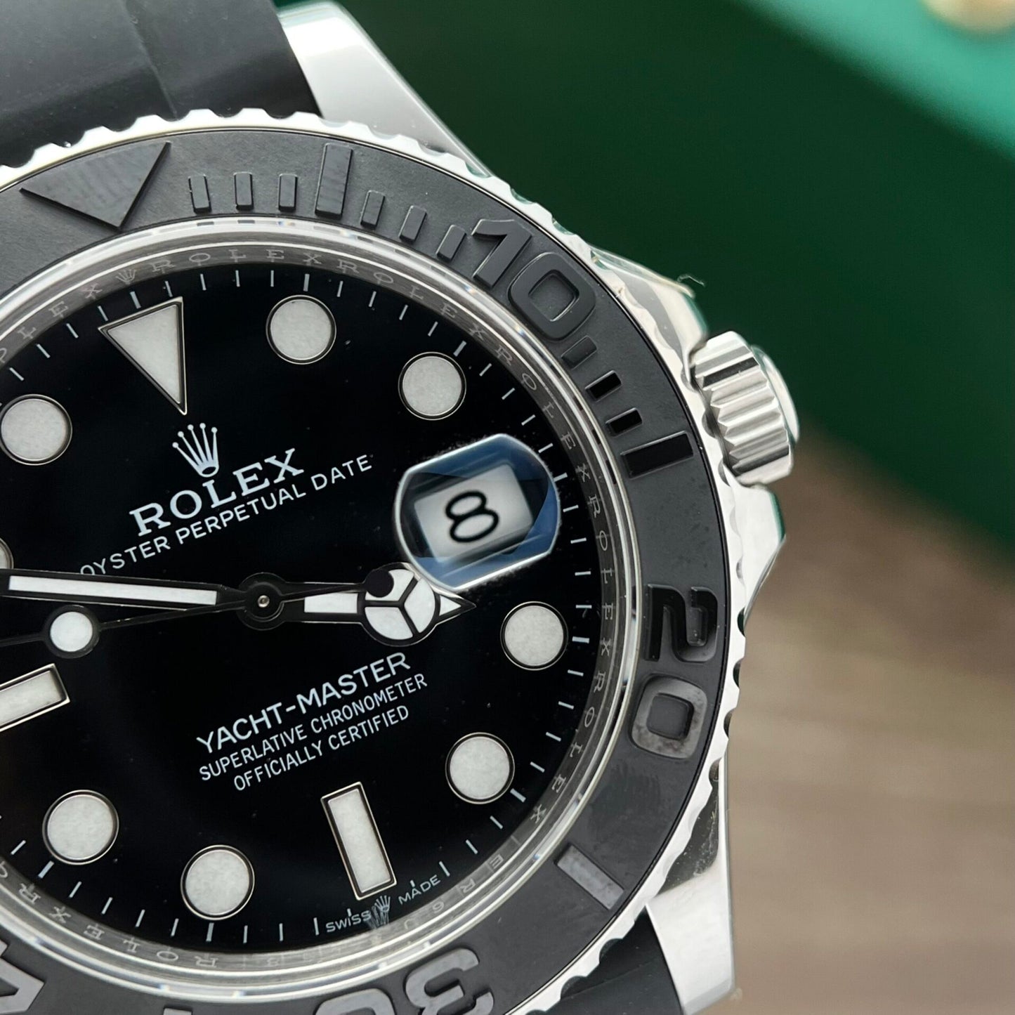 Rolex Yacht-Master Black Dial Rubber Strap EW Factory 40mm