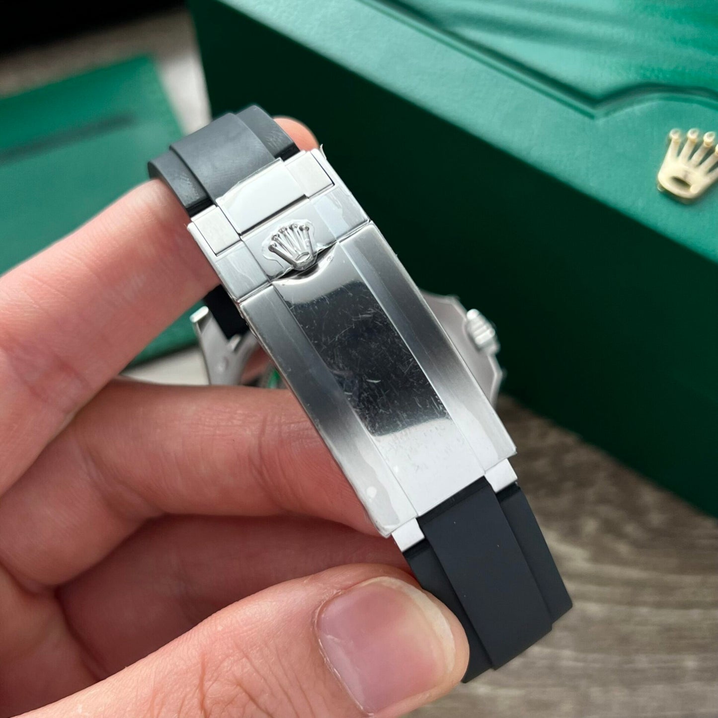 Rolex Watch Yacht-Master Black Dial Rubber Strap 40mm Clone