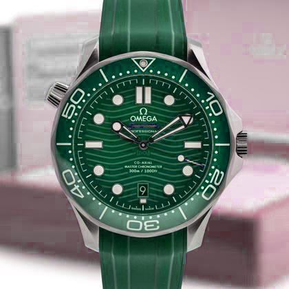 Omega Seamaster 42mm Silver Green Dial Men 210.30.42.20.10.001