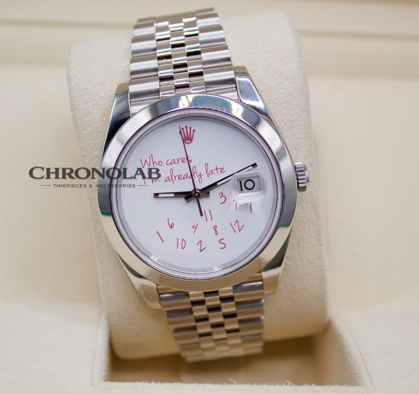 Rolex Datejust 126334 “Who Cares I’m Already Late” Dial Replica Watch