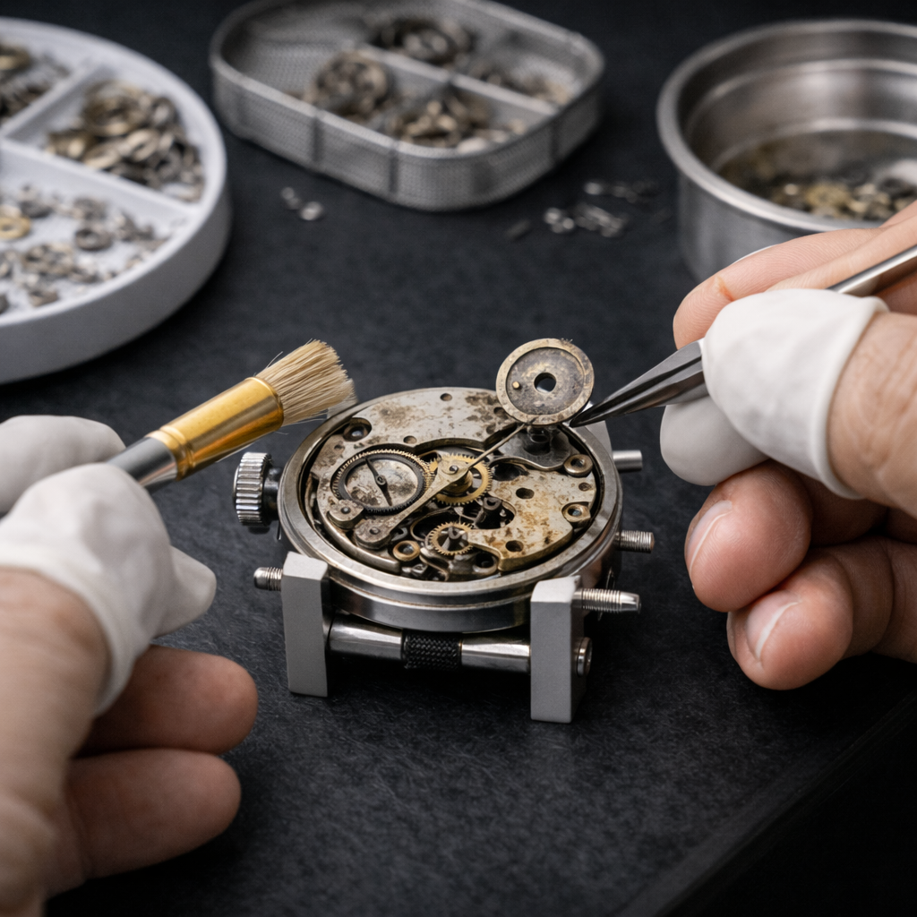 Vintage Watch Movement Service – Full Restoration & Maintenance