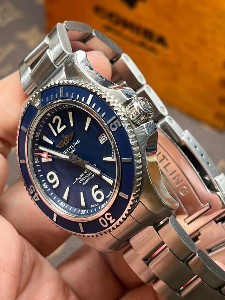 Superocean 44mm Stainless Steel Blue Dial