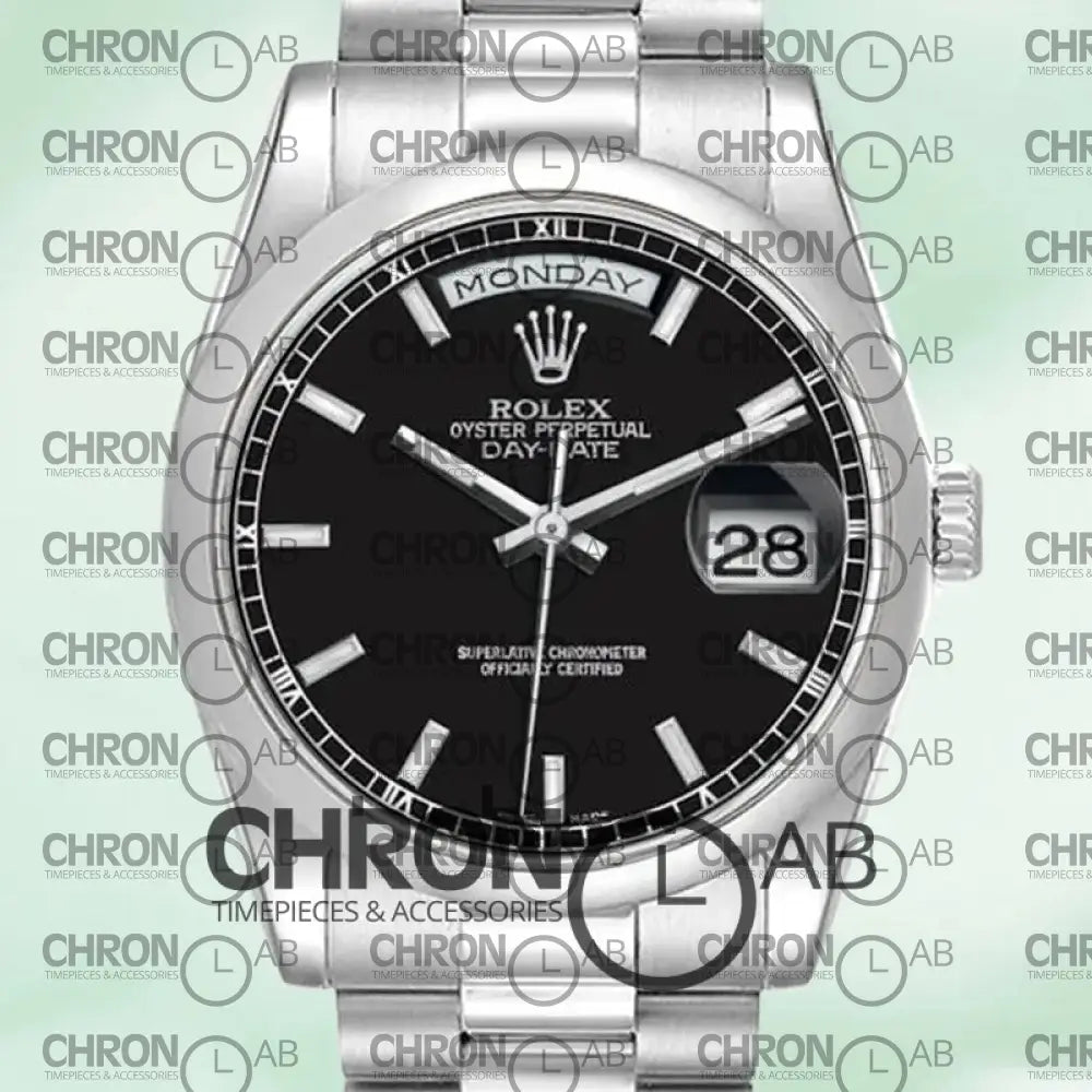 Day-Date 36mm 118206 Men’s Silver Clone Oyster Watches