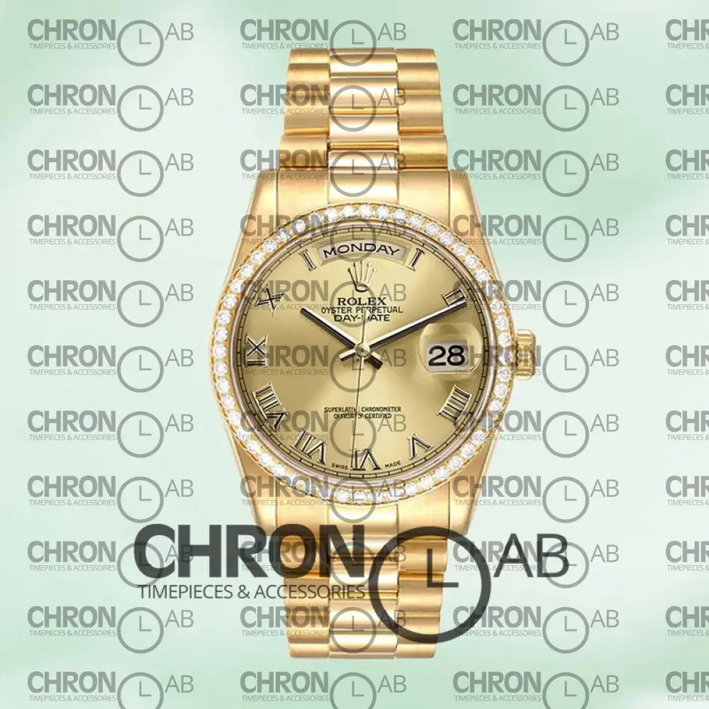 Day-Date 36mm 118348-0147 Automatic Gold Clone Watches