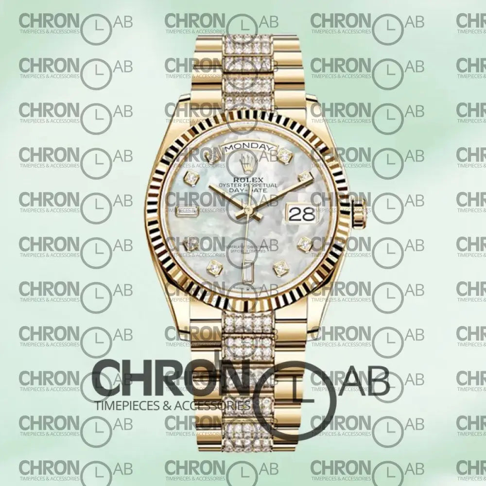Day-Date 36mm M128238-0032 Gold Clone Watches