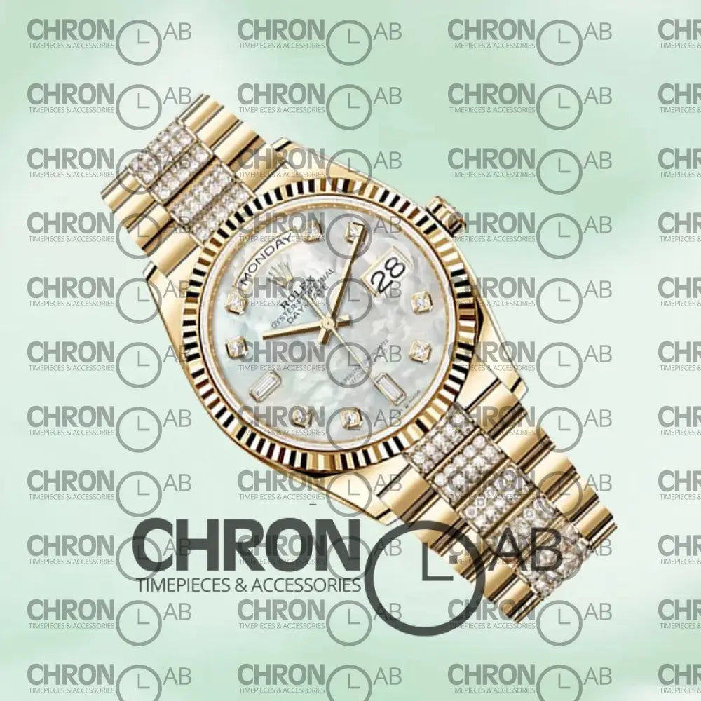 Day-Date 36mm M128238-0032 Gold Clone Watches