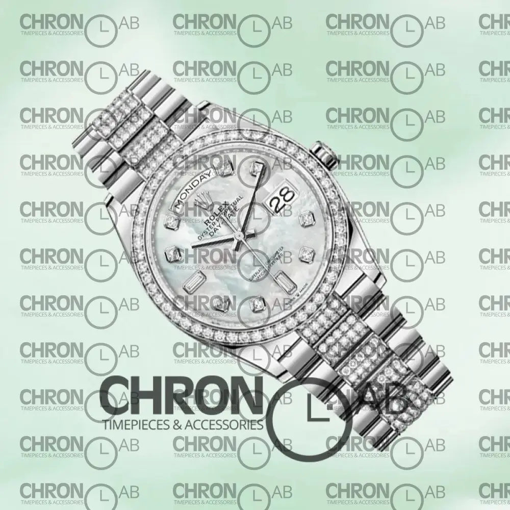 Day-Date 36mm m128349rbr-0014 Silver Clone Watches