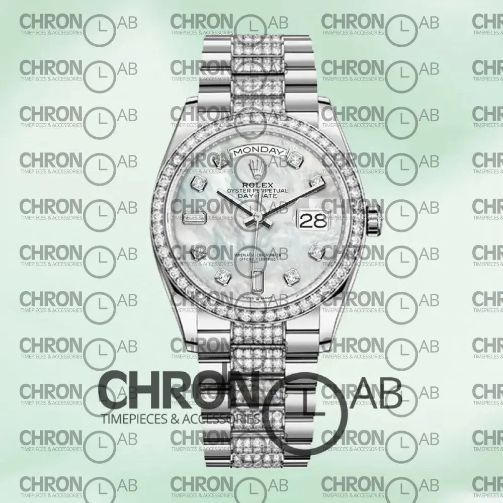 Day-Date 36mm m128349rbr-0014 Silver Clone Watches