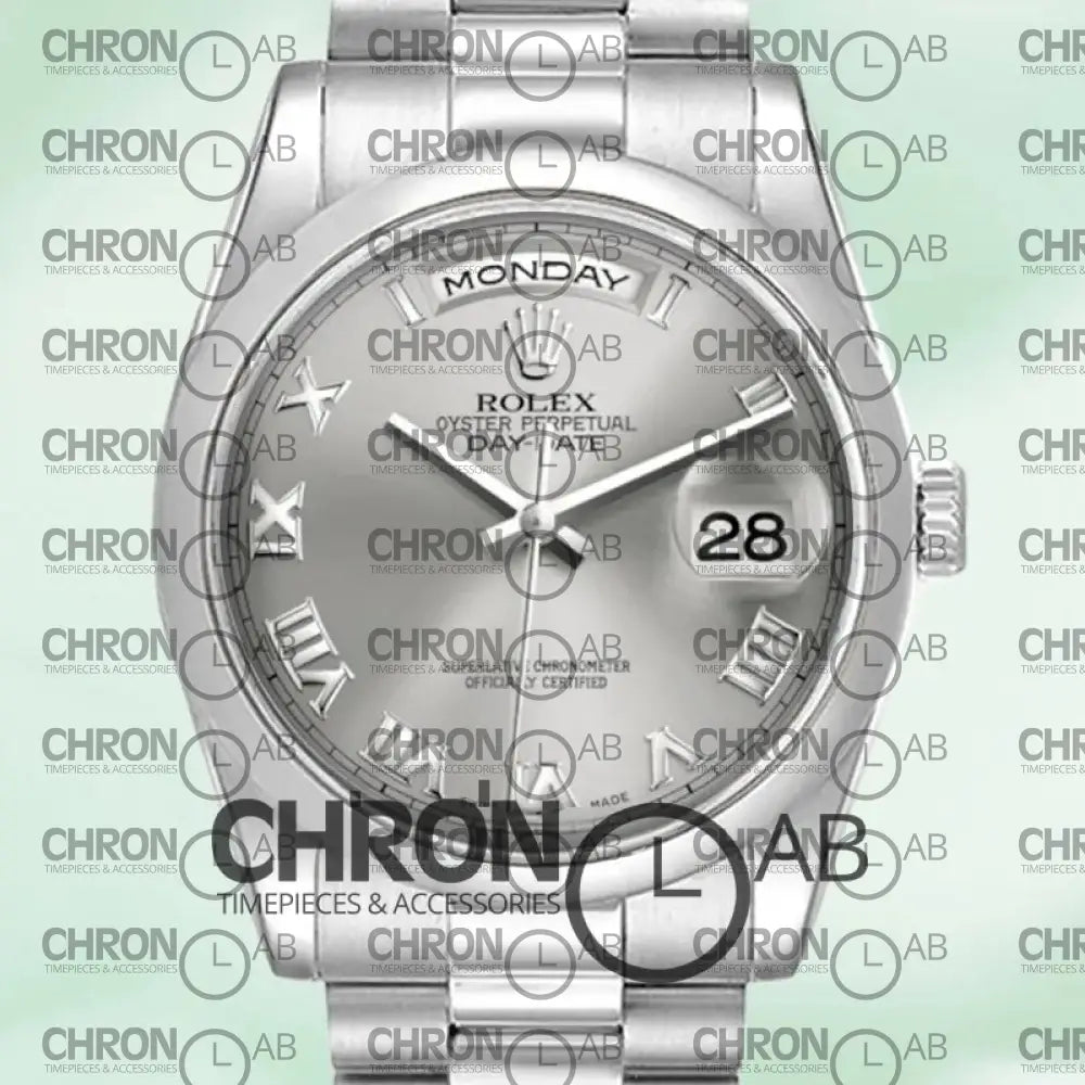 Day-Date 36mm Men’s 118206 Grey Dial President Bracelet Clone Watches