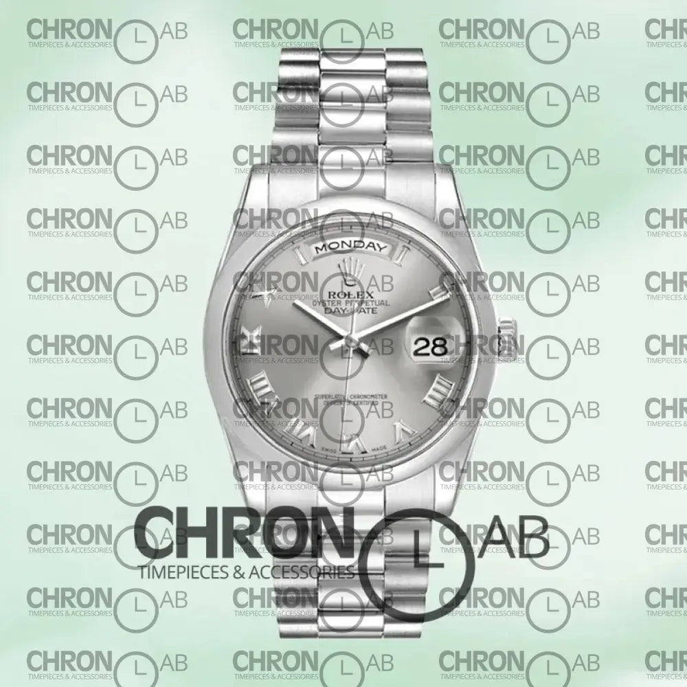 Day-Date 36mm Men’s 118206 Grey Dial President Bracelet Clone Watches