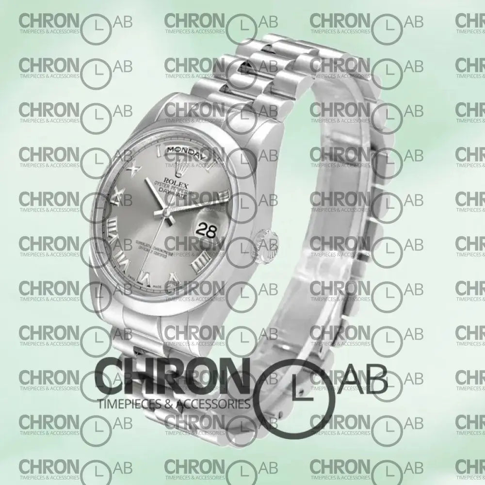 Day-Date 36mm Men’s 118206 Grey Dial President Bracelet Clone Watches