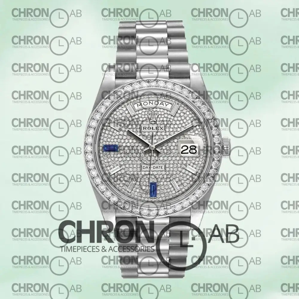 Day-Date 40mm Men’s m228349rbr-0036 Silver President Bracelet Clone Watches