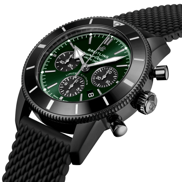 Superocean Heritage B01 Chronograph 44 Limited Edition Green Dial Watch AB01621A1L1A1