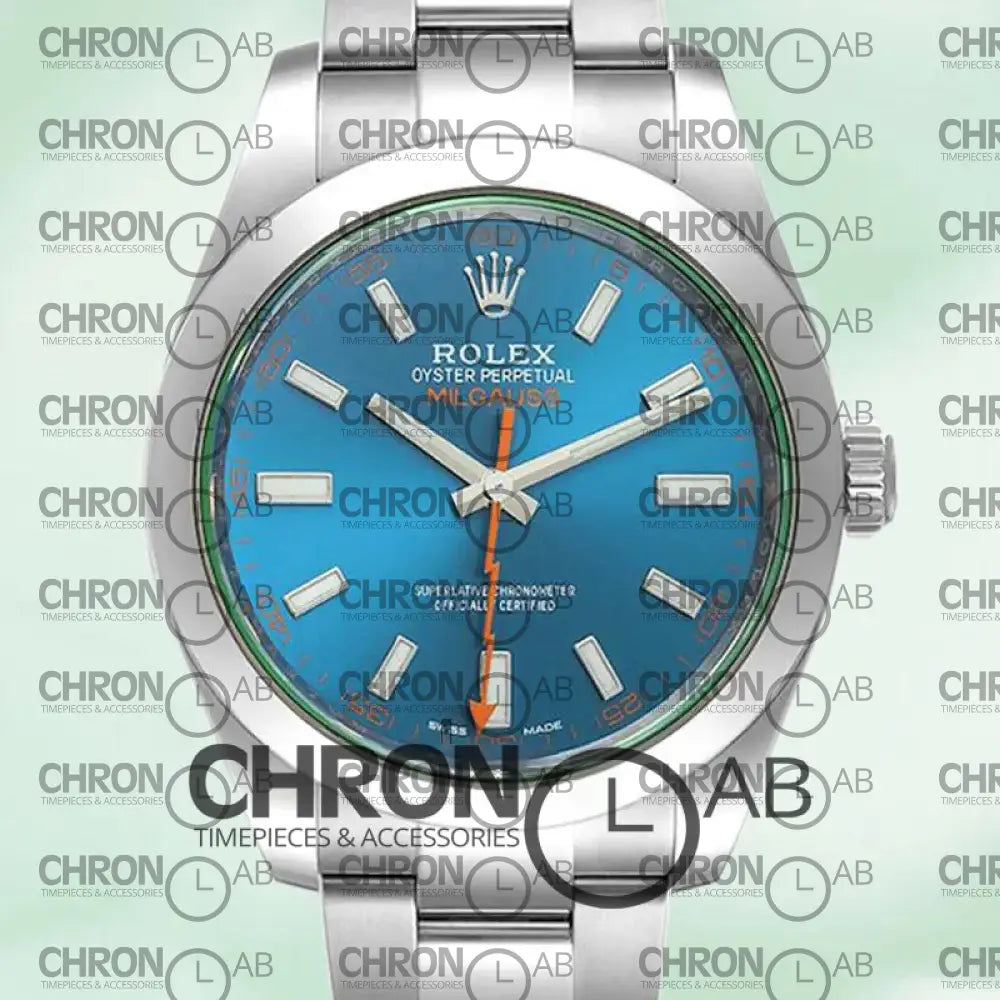 Milgauss Men’s 40mm m116400gv-0002 Blue Dial Oyster Bracelet Clone Watches